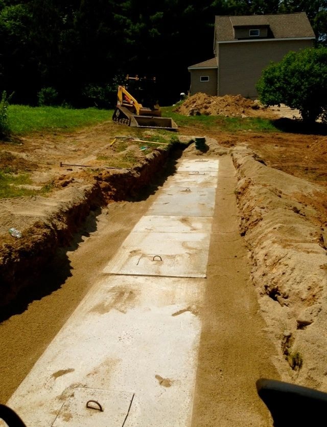 Foundation trench concrete sections